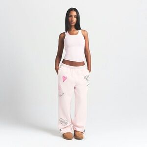 SOLD OUT - SKIMS Barely Pink Cotton Fleece Pants - NWT